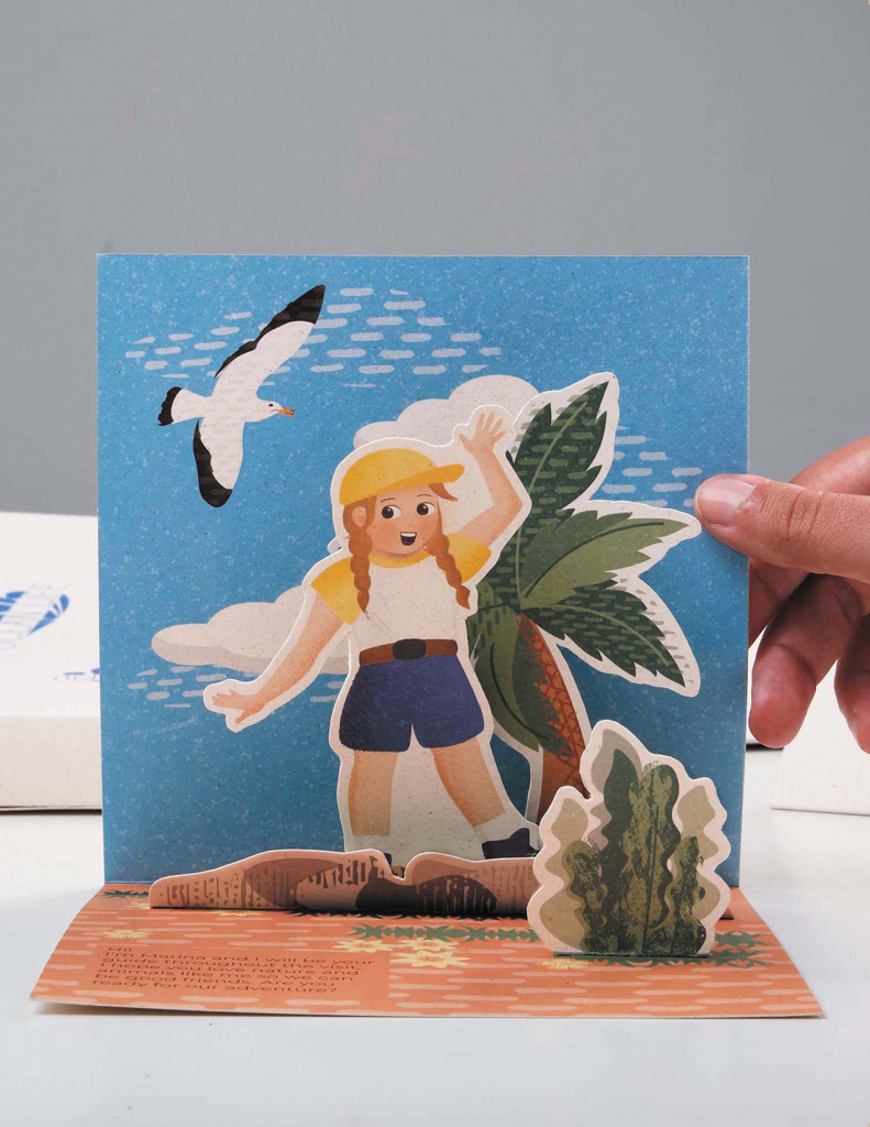 ocean life proyecto diseño grafico museo identidad visual pop up cards marina portfolio portada