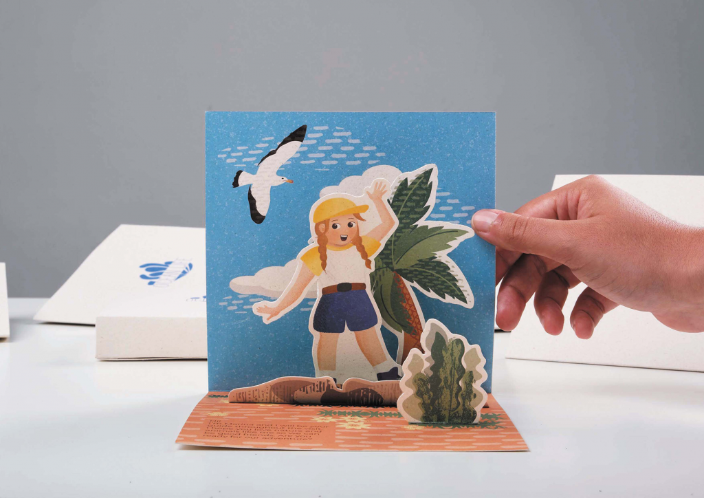 ocean life proyecto diseño grafico museo identidad visual pop up cards marina portfolio